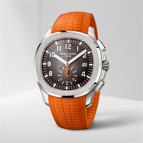 patek philippe aquanaut chronograph orange price|patek philippe aquanaut white strap.